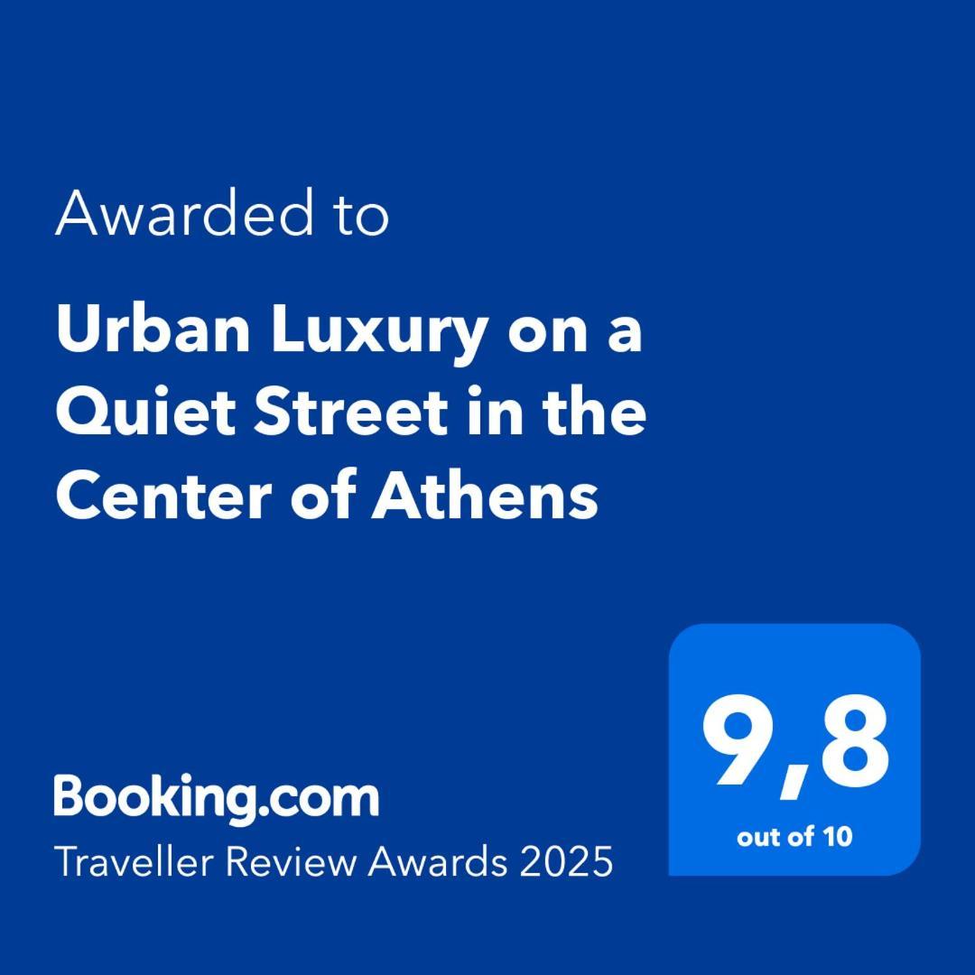 Urban Luxury On A Quiet Street In The Center Of Athens Lägenhet Exteriör bild
